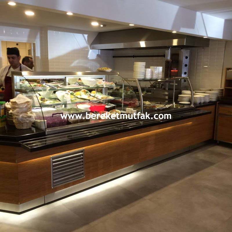 Benmari yemek teşhir tezgahları