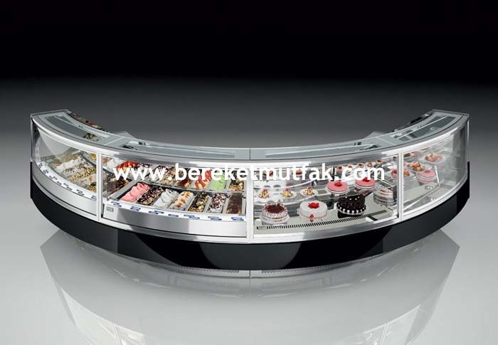 Çikolata dolabı oval model tip