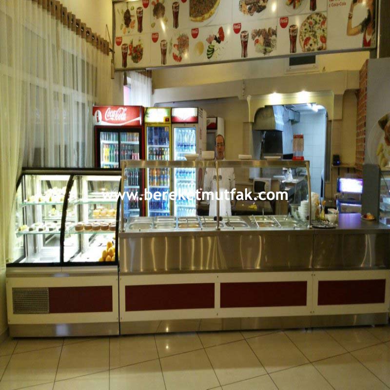 Hastane self servis yemek dağıtım tezgahları