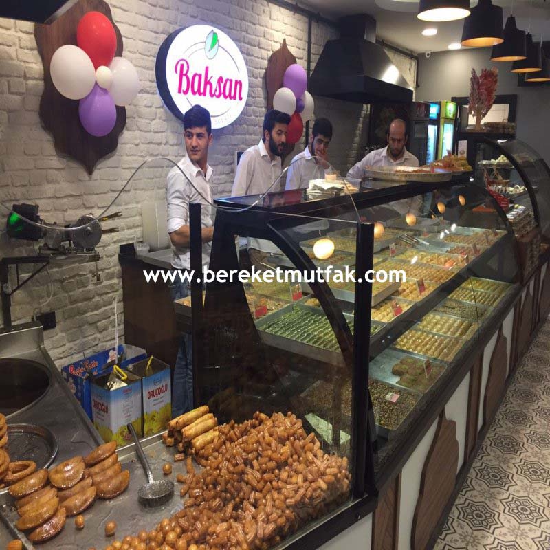 Baklava teşhir reyon tezgahları